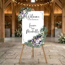 2 pièces Ensemble élégant de guirlandes florales artificielles pour arche de mariage - Décoration de bienvenue avec fleurs blanches et roses, convient pour la cérémonie, les fiançailles et la fête d'anniversaire, décoration murale de maison - Plastique durable, sans plumes, utilisation intérieure et extérieure, décoration de mariage, décoration d'événement de fête - V0134 - Voir 16