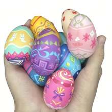 12pcs Squishy Eggs Toys Colorful Easter Eggs Party Favors Gifts Games Prizes Easter Gifts Home Decorations  Lucky Eggs Toys - 12pcs - View 2