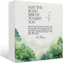 Irish Blessing Wooden Box Label - Irish Blessing Gift Wooden Box Label, St. Patrick's Day Decoration, 5x5 Inchesbathroom Deccor,Office Decor,Room Decor,Home Décor - 1PC - 查看 2