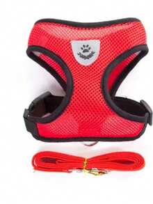 2pcs/Set Ultimate Comfort Mesh Cat/Dog Leash And Harness Set - Breathable, Reflective, Adjustable Pet Vest Harness With Leash, Suitable For Small Dogs And Cats, Easy Walking And Training, Durable - Multicolor - View 33
