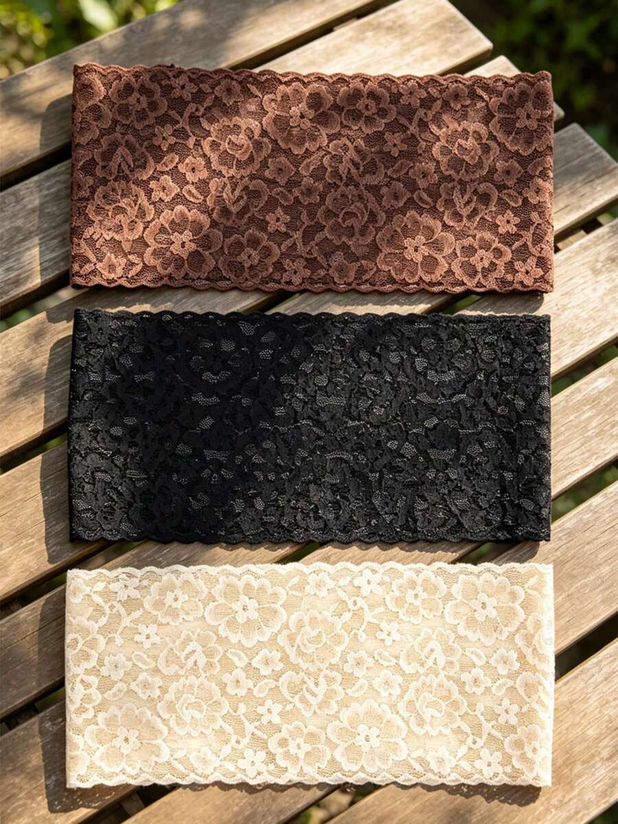 Nuevo accesorio de cabello elástico y ancho de estilo europeo y americano, diadema floral minimalista, accesorios para el cabello para mujeres, bandas para el cabello deportivo, banda para sudar para ciclismo - Multicolor - Ver 1