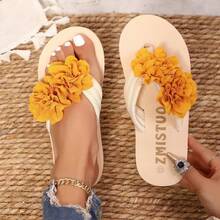 1pair-New Summer Collection:Platform Flats,Lightweight And Comfortable Toeless Sandals,Floral Design Beach Sandals-These Are Essential Fashion Items For Travel And Vacation,And Are Also Suitable For Daily Wear,Parties And Beach Outfits.Perfect Gift. - A - View 16