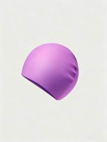 1pc Children Silicone Ear Protection Swimming Cap, Unisex Elastic Comfortable Non-Snug Swim Cap, For Long/Short Hair, Beach Access, First Day Of School - Multicolor - View 15