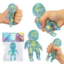 Candy Exchange Slow Rebound Glitter Squeeze Toy, Relax, Soft Sensory Decompression Toy, Cute Elastic Collectible Slow Rebound Toy - Màu xanh lam - Xem 1