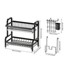 Giá đựng đồ nhà bếp đa năng bằng thép không gỉ - Giá để chén đĩa trên mặt bàn có khay hứng nước, giá đựng dao kéo, kệ sắp xếp đồ dùng nhà bếp, sử dụng trong gia đình. - Nhiều màu - Xem 9