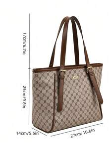 Dedoo Bolso cruzado de mujer de alta gama, de gran capacidad, con patrón de comodín multicolor y letras grandes - Multicolor - Ver 2