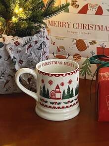 Christmas Ceramic Coffee Mug, Elegant Household Water Cup - Festive Home Decor And Back To School Gift - Multicolor - View 8
