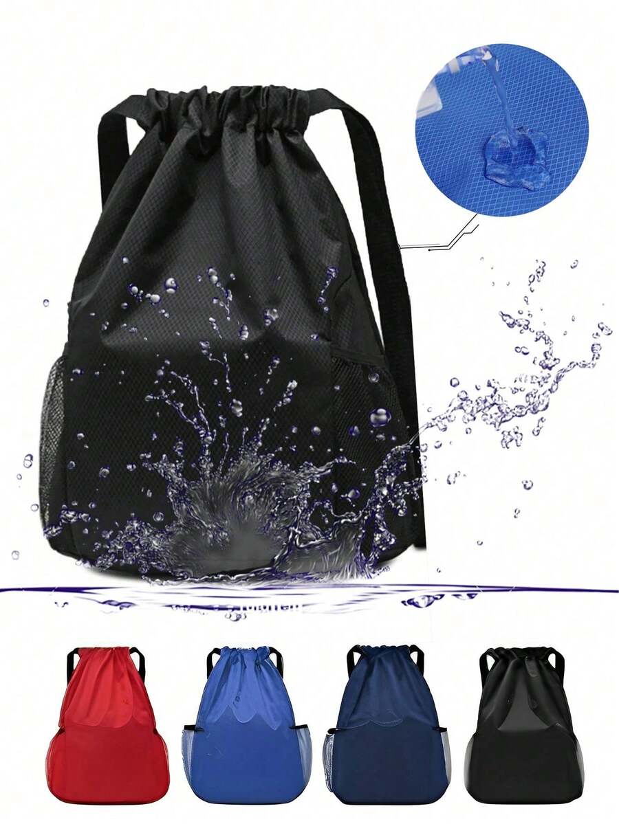 Large Waterproof Drawstring Backpack With Wet/Dry Separation - Lightweight Waterproof Drawstring Backpack - Quick-Dry Multifunctional Waterproof Backpack - Multicolor - View 1