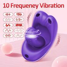 G Spot Vibrator Wearable Butterfly Tongue Lick Vibrator With 9 Vibrating Mode Nipple Clitoral Stimulator App BDSM Tongue Sex Toys For Woman Couple - 均碼 - 查看 8