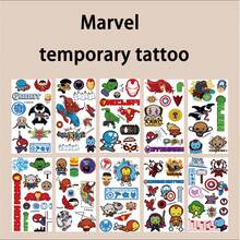 10pcs Marvel Character Tattoo Stickers, Waterproof Party Party Gifts, Funny And Fun Face Stickers - Multicolor - View 2