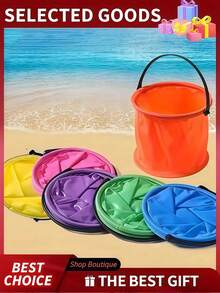 1/3/5pcs Collapsible Waterproof Artist Bucket, Stackable Art Bucket Without Compartments, Plastic Brush-Washing Bucket For Painting, Watercolor Paint Bucket, Palette And Brush Rinsing Bucket, Portable Outdoor Fishing And Water Play Bucket. - Multicolor - View 1