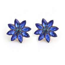 1 Đôi bông tai, Bông tai nữ hình hoa hướng dương bằng hợp kim kẽm và thủy tinh, đeo hàng ngày. - hoa - Xem 8
