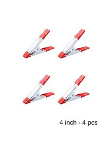4-Inch Heavy Duty Spring Clamps, Metal Clips With Rubber Tips, Suitable For Woodworking, Camping, Photography, Furniture Crafts, Home Decor, Backdrops - A - View 11