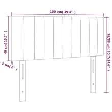 vidaXL Tête de lit Gris foncé 100x5x78/88 cm Velours - Gris - Voir 8
