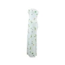 Vestido envolvente sexy de vacaciones euroamericano, cintura alta con abertura, falda estampada de temperamento delgado, encuadernado en el pecho y hendidura en 2024 - Blanco - Ver 6