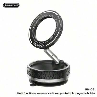 Giá đỡ điện thoại ô tô từ tính đa chức năng REMAX RM-C51 xoay 360°, có thể gập lại để gắn trên bảng điều khiển hoặc mặt bàn, phù hợp cho việc định vị, đi lại hoặc sử dụng tại nhà, món quà thiết thực trong tháng Ramadan hoặc Eid Al-Fitr.