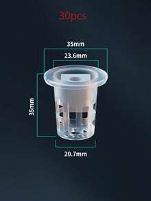 Bộ rổ ươm cây thủy canh (bao gồm 10 rổ trồng và 10 miếng xốp ươm cây) | Giữ hạt giống, chống trôi dạt, trong suốt, hệ rễ có thể nhìn thấy, thích hợp cho nhà kính ban công, hệ thống ươm hạt thủy canh. - Nhiều màu - Xem 14
