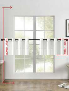 1pc/2pcs Linen Look Sheer Curtains Faux Linen Textured Semi Sheer Window Curtain Panels For Living Room Bedroom,Faux Linen Sheer Curtains Light Filtering Textured Linen Blended Curtain Drapes For Home Decor - White - View 12
