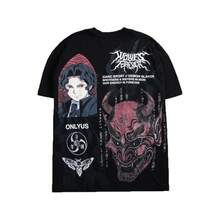 DARCSPORT American-Style  Retro T-Shirt For Couples, Men's Top, Pure Cotton Loose-Fit Round-Neck T-Shirt - T260103黑色 - 查看 6