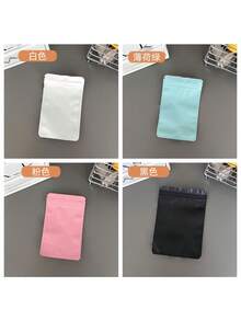 10入可重複使用鋁箔拉鍊密封袋，磨砂馬卡龍色熱封包裝袋，可愛純色長方形自封收納袋，適用於小卡、珠寶、糖果、小禮物、派對伴手禮、日常使用 - 多款 - 查看 11