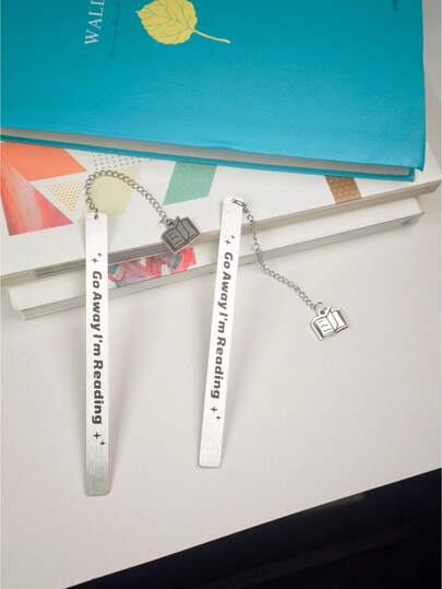 1/2/3/4 Stücke "Lass mich in Ruhe, ich lese" Metall Lesezeichen, lustig gravierte Buchseiten-Marker mit Buch-Charm-Anhänger, Geschenke für Buchliebhaber & Leser