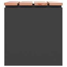 vidaXL Banc de jardin Noir 40 x 40 x 43 cm Acier - A - Voir 5