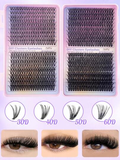 800pcs/Set Large Capacity D-Curl Eyelashes, Large Capacity Eyelash Book, 10D+20D+30D+40D/30D+40D+50D+60D/50D+60D+80D Eyelash Extension Kit, Natural Eye Makeup, 9-16pcs Mixed Waterproof Faux Mink False Eyelashes, 3D Individual Lashes Set, Convenient Carry, Reusable, Suitable For Everyday Wear, Vacation, Daily Makeup, Cosplay, Full Makeup And Daily Wear, Eyelash Clusters, Individual Lashes, False Eyelashes