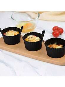 1/2 khuôn nướng bánh bằng silicon dùng cho nồi chiên không dầu, khuôn nướng bánh muffin, bánh tart, phụ kiện nhà bếp, dụng cụ làm bánh, đồ dùng tự làm. - Xem 11