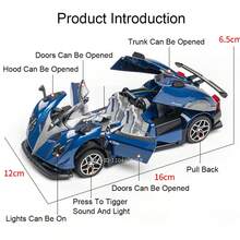 1:32 Apollo EVO coche de juguete modelo sonido luz puertas de Metal fundido a presión modelos de vehículos abiertos niños Hobby adornos regalos - EVO Rojo - Ver 2