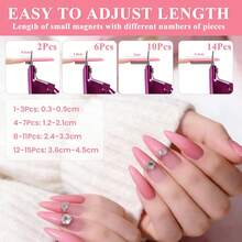 False Nail Clippers With Magnets Stainless Steel Nail Cutter For Acrylic Nail Nail Clippers With 15Pcs Small Magnets For Home Salon Nail Art (Pink) - Pink - View 6