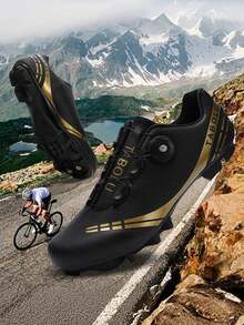 Giày đạp xe MTB unisex, giày đạp xe, giày đua xe đạp đường trường và xe đạp địa hình có bàn đạp, giày đế bằng xe đạp địa hình dành cho nam và nữ, giày đạp xe, giày đạp xe việt dã. - Đen và Vàng - Xem 4