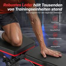 MERACH Folding Weight Bench, 450 Kg Load Capacity, Multifunctional Training Bench With 72 Adjustment Positions, Adjustable Incline Bench For Full Body Workout, Fitness Bench For Home - Đen và đỏ - Xem 6