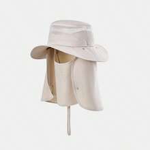 CAMEL CROWN Mũ tai bèo ngoài trời / Mũ chống nắng leo núi / Mũ che nắng leo núi / Mũ cao bồi miền Tây - Màu Khaki - Xem 3