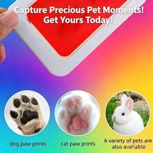 New Pet Paw Print Ink Pad, No-Wash Sticky Ink Pad, Can Be Used As Memorial Stamp, Colorful Ink-Free Paw Print Stamp Pad Set - Contactless Stamp Pad For Cats, Dogs And Small Pets, Easy To Operate - Multicolor - View 6