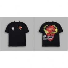 DARCSPORT American-Style  Retro T-Shirt For Couples, Men's Top, Pure Cotton Loose-Fit Round-Neck T-Shirt - T250717黑色 - 查看 12