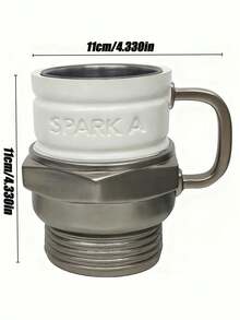 1 chiếc cốc cà phê hình bugi bằng thép không gỉ 304 có thể tái sử dụng, thích hợp làm vật sưu tầm cho người đam mê ô tô, rửa bằng tay. - Nhiều màu - Xem 12