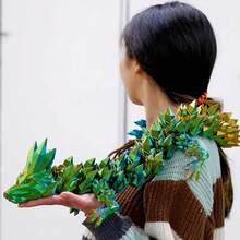 3D Printed Crystal Dragon Toy In 150cm, 84cm, 60cm Sizes, Flexible Joints, Vivid Colors, Perfect Home Office Decor And Creative Gift - Laser Green - View 7