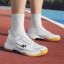 Giày tennis cổ thấp unisex nhẹ, thoáng khí, thời trang cổ điển, chống trượt, bền bỉ, thiết thực cho học sinh, thanh thiếu niên tập luyện ngoài trời. - trắng - Xem 2