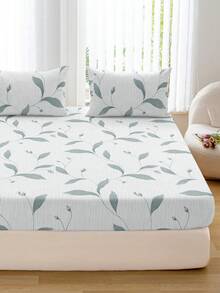 1pc Leopard Print Bed Sheet, Bedding, Fitted Sheet, Mattress Cover, Soft And Comfortable Bedding For Bedroom Mattress Protector Fitted Bed Sheet Only, Machine Washable - Multicolor - View 1