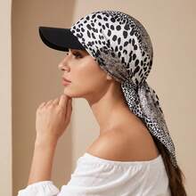 1 chiếc khăn trùm đầu bằng satin in họa tiết da báo phong cách Bohemian dành cho nữ, mũ tam giác mềm mại, khăn trùm đầu chống nắng mùa hè, mũ trùm đầu thanh lịch phù hợp cho kỳ nghỉ biển và hóa trị. - Họa tiết da báo nhiều màu - Xem 14