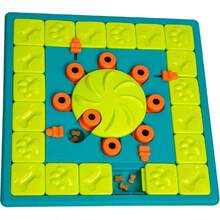 Outward Hound By Nina Ottosson Dog  – Interactive Treat Puzzle Enrichment Toy, Level 3 Advanced - 額外瓷磚(藍色) - 查看 9