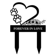 1pc Metal Monument Gravestone, Pet Memorial, Dog Paw Sympathy Tombstone, Dog Cemetery, Gardening Memorial Metal Gravestone, Waterproof Gardening Cemetery Decor - Multicolor - View 9