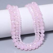 1串 4/6/8mm 粉色刻面水晶圓珠 散珠 DIY手工珠寶製作 手鍊項鍊耳環包包配件 - 粉紅玉 - 查看 4