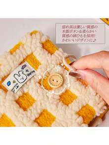可愛いチェック柄の透明A8ミニシール帳セット - ふわふわデザイン はがせる台紙20枚付き 財布サイズのバインダーで推し活やトレカ収納に最適なアイテム - 1個 - チェックする 2