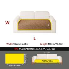 1pc Linen Texture Anti-Pet Slip Sofa Pad, Minimalist Style With Label Decoration, All-Season Machine Washable Sofa Protector Cover - Multiple Styles - View 35