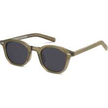 SJ2316 - anteojos de sol cuadradas retro clásico para mujeres y hombres - Mate verde oliva/gris - Ver 2