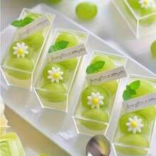 Ly tráng miệng trong suốt 127ml, có hoặc không kèm thìa, bát tráng miệng hình chữ nhật tái sử dụng, đĩa nhỏ, khuôn bánh, thích hợp cho các món tráng miệng, bánh pudding, mousse, dã ngoại, tiệc tùng. - Trong sáng - Xem 3