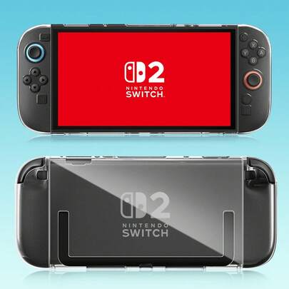 2/1 (2025) Transparent Protective Case For Nintendo Switch - Ultra-Thin Protective Shell, Soft TPU Handle And Hard PC Backplate, Shock-Proof And Scratch-Resistant