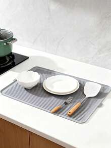 Tấm lót thoát nước bằng silicon, tấm lót chịu nhiệt đa năng, tấm lót vuông dùng cho nhà bếp. - Nhiều màu - Xem 1