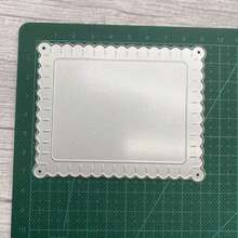 Troqueles de corte de metal con marco rectangular con borde de encaje, troqueles para scrapbooking y elaboración de tarjetas - MC766 - Ver 6